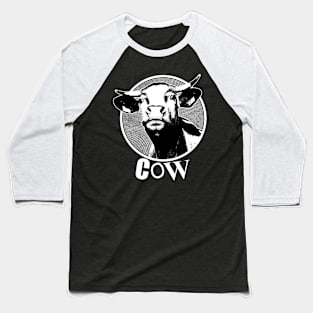 Punk Rock Cow Baseball T-Shirt